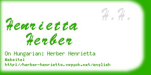 henrietta herber business card